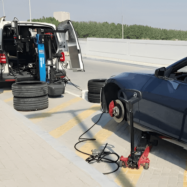 Mobile tyre puncture repair dubai service image Mobile tyre puncture repair dubai service image